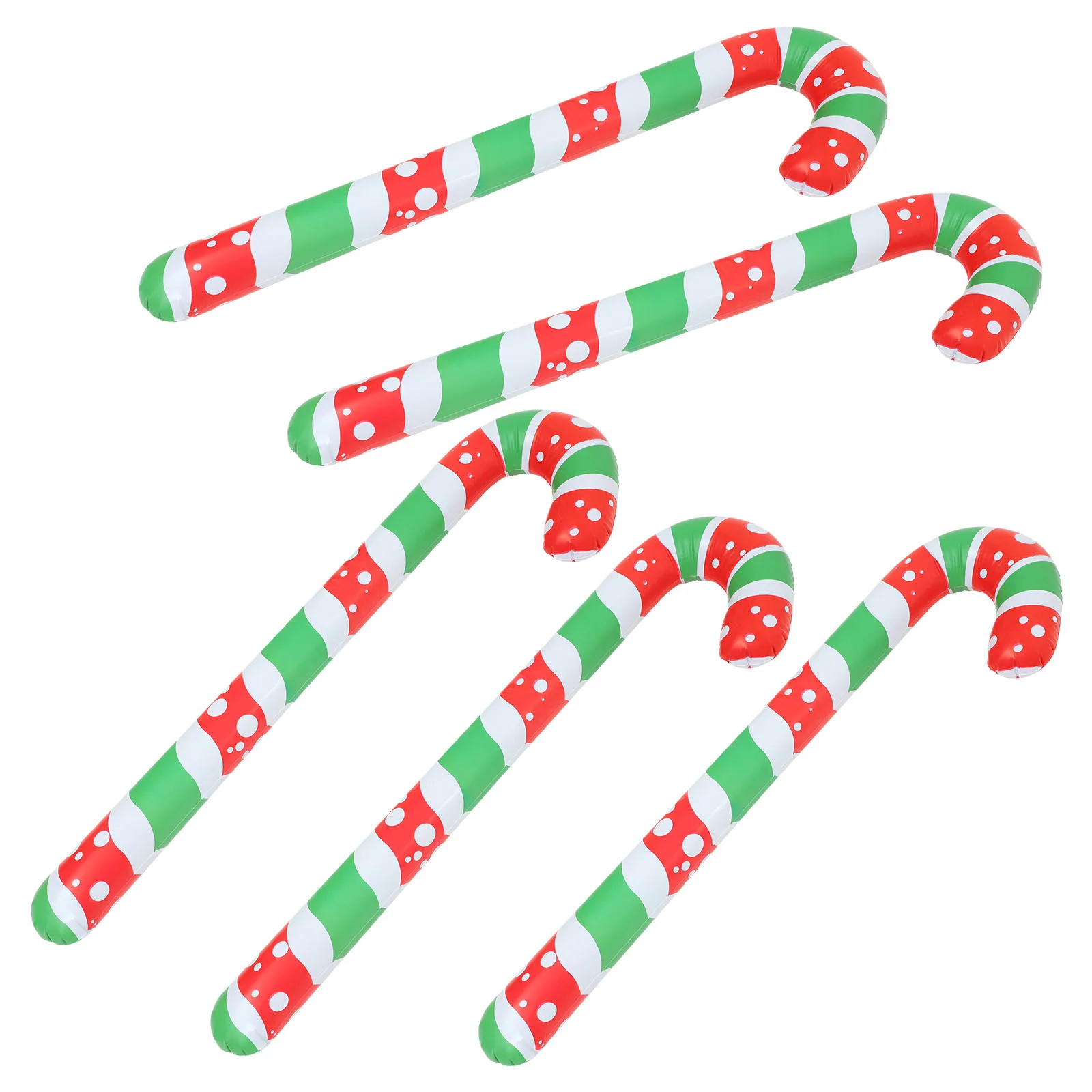 

5Pcs Inflatable Candy Cane Balloons Xmas Candy Decorations PVC Christmas Party Home Festival Decor Xmas Inflatable Balloons