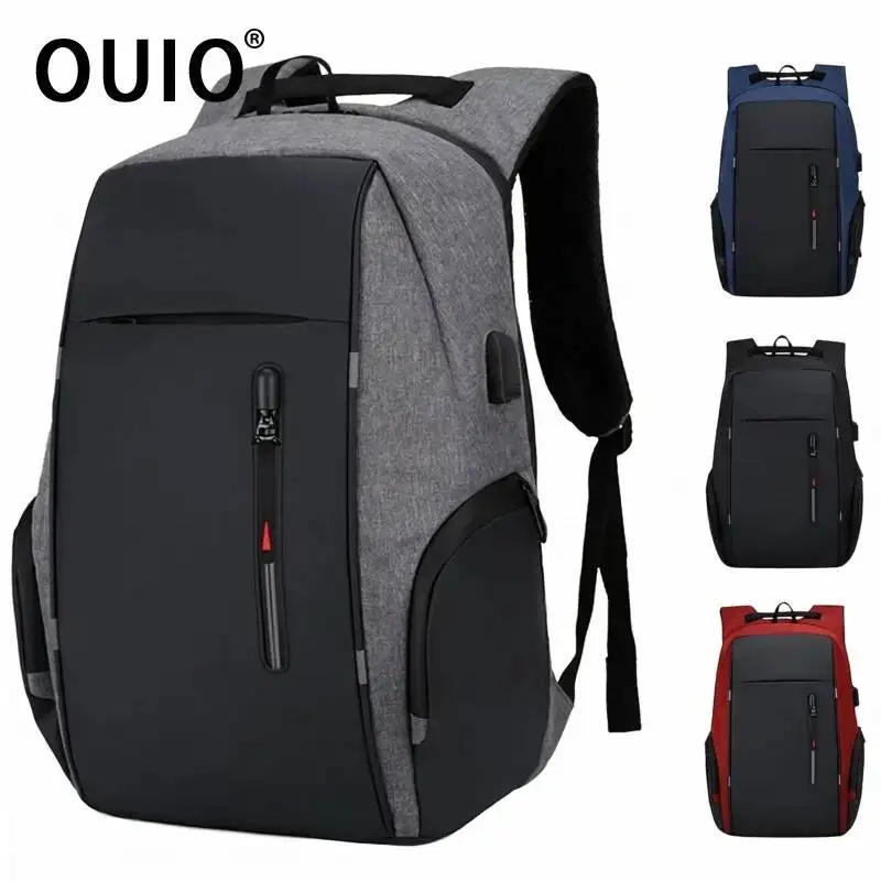 OUIO Anti Theft Men Business Laptop Backpack 16 Inch Water Resistant Backpack Multi Pocket Travel Office Work Computer Rucksack