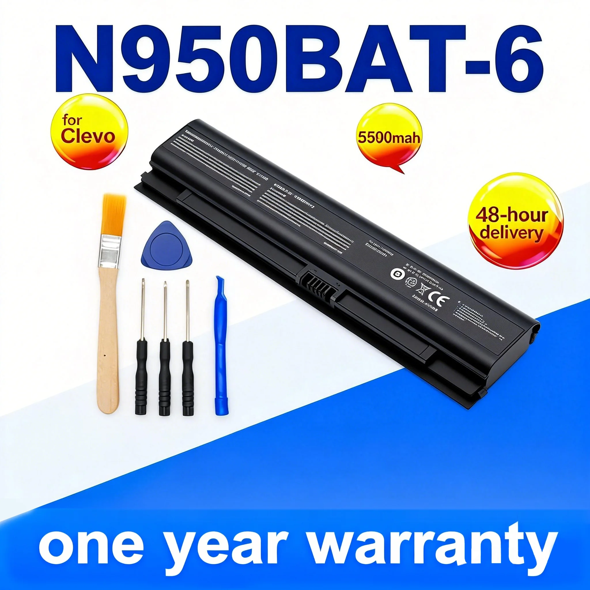 

BNN Genuine N950BAT-6 Battery N950KP6 ZX7-CP5S2 ZX7-CP7S2 for Clevo N957TD TX9 TX8 laptop battery 5500mah