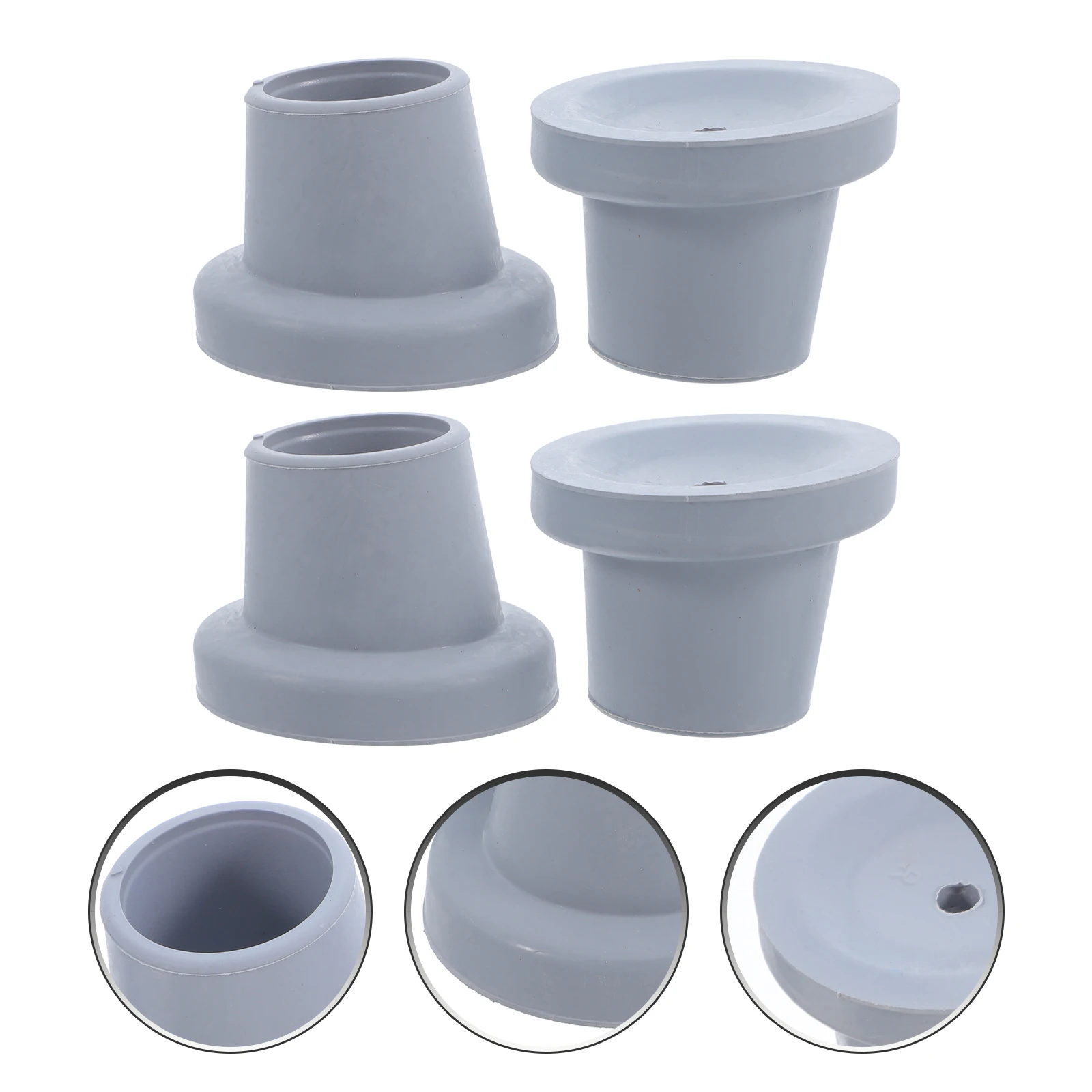 

4pcs Bath Chair Foot Cover 28 5mm Hole Gray Slope Rubber Caps Shower Stool Leg Replacements Furniture Protector