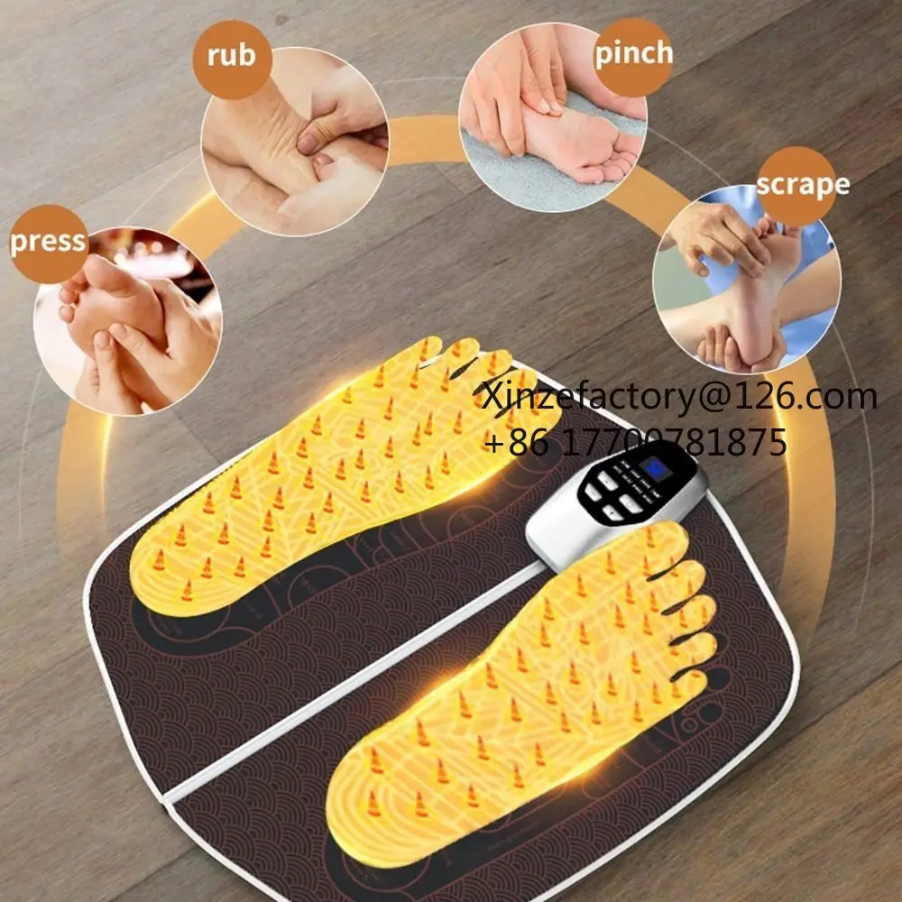 Factory Direct 2026 Top Rated Electric Foot Massager Pad Foldable 8-Mode Foot Circulation Massager with Remote Control