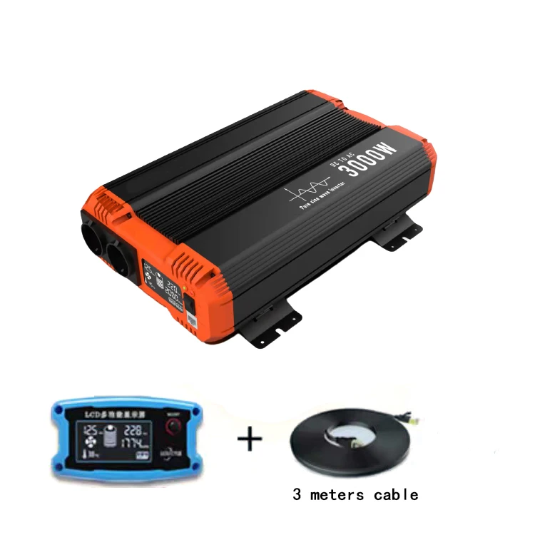 

Home Car Lcd Screen 3000w Dc 12v 24v 48v To Ac 110v 230v Off Grid Pure Sine Wave Inverter