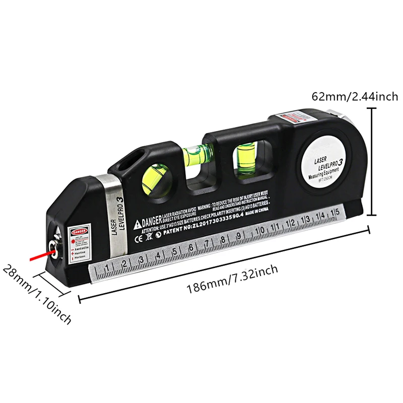 4 In 1 Laser Level, Laser Tape Measure, Portable Decoration Measuring Tool, Small Level With Infrared