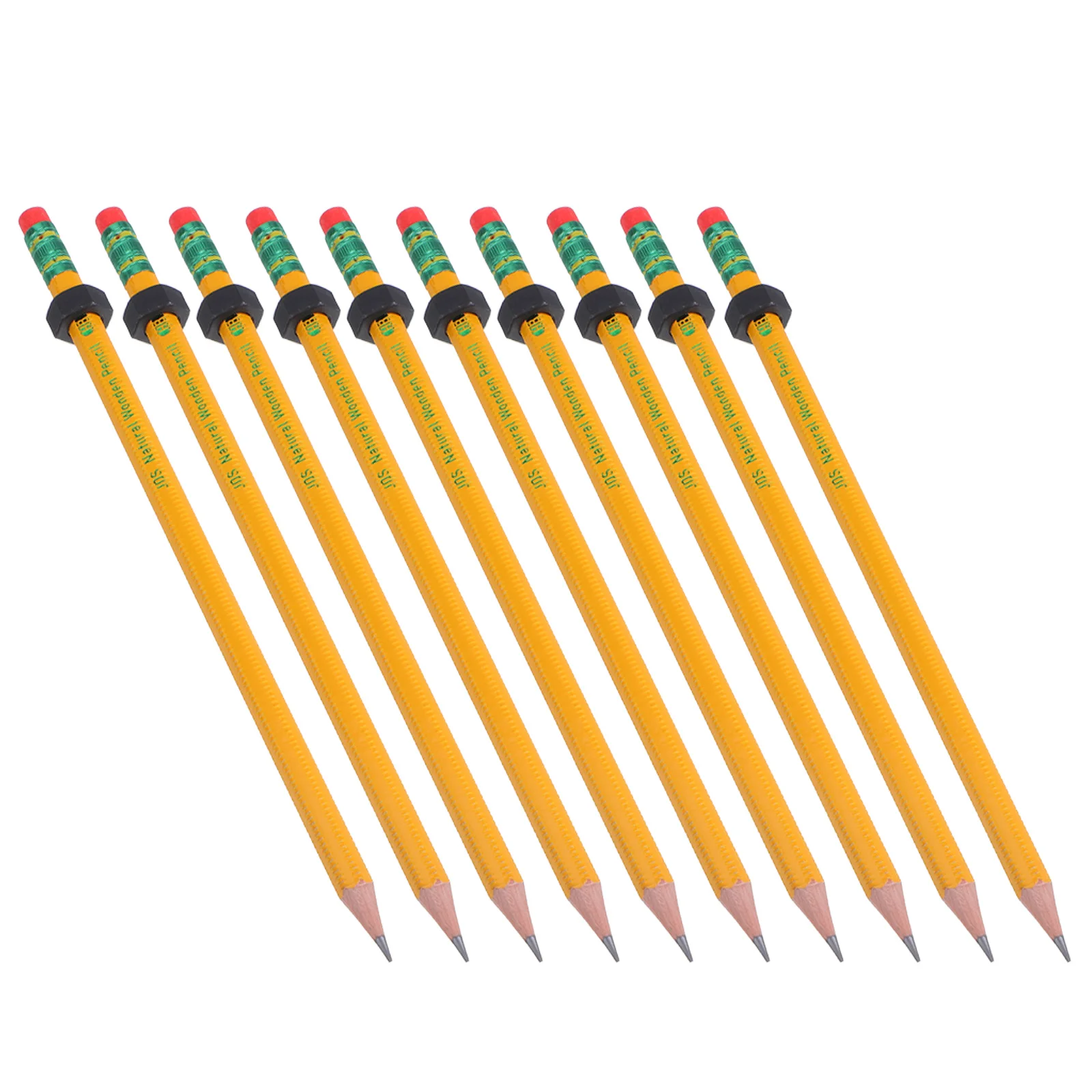 10 قطعة أقلام تململ للأطفال البالغين الخيوط انزلاق الجوز خشبية الميكانيكية قلم رصاص مريح الإجهاد تخفيف الرسم الحسي #2