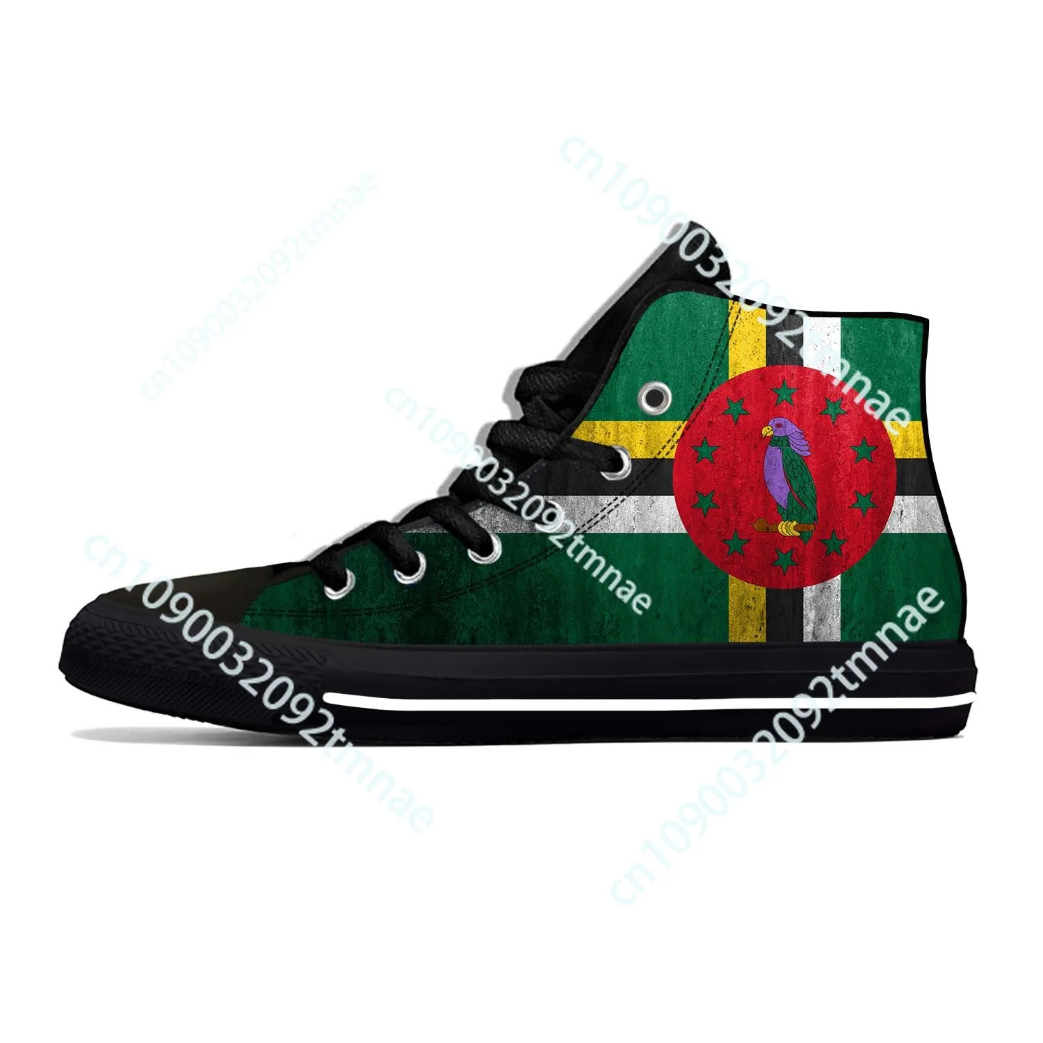 Dominica Dominican Flag Patriotic Pride Fashion Casual Cloth Shoes High Top Comfortable Breathable Custom  Men Women Sneakers