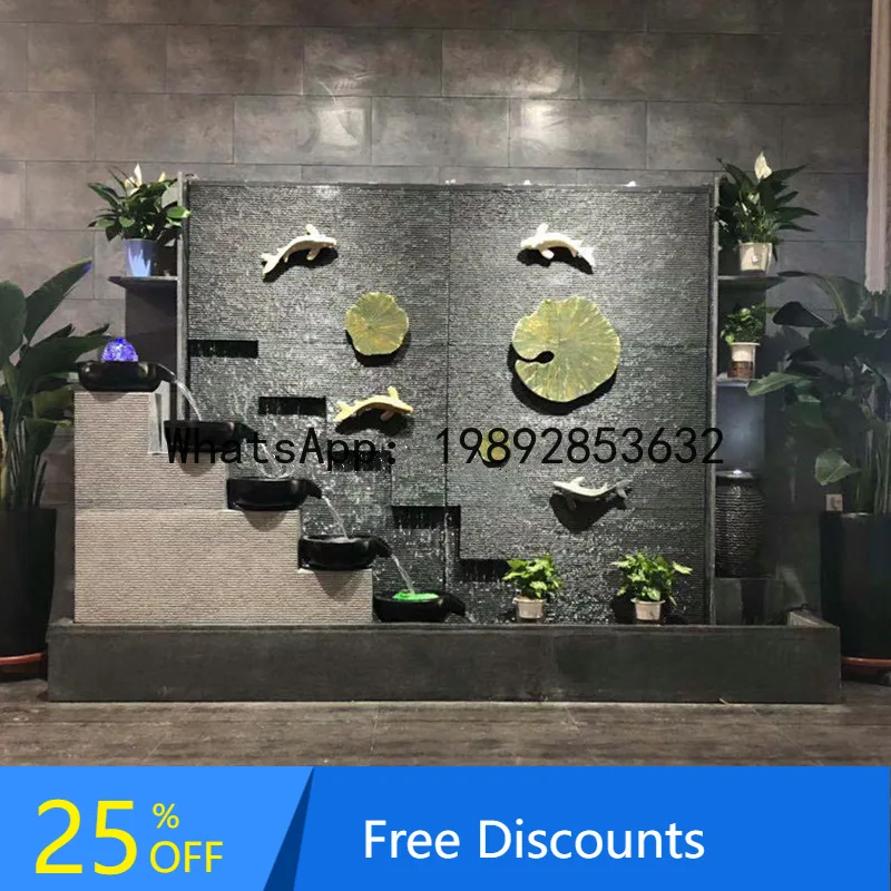 

LYY Water Curtain Wall Courtyard Water System Garden Water Landscape Design Fountain Fish Pond Fountain Stone Sculpture