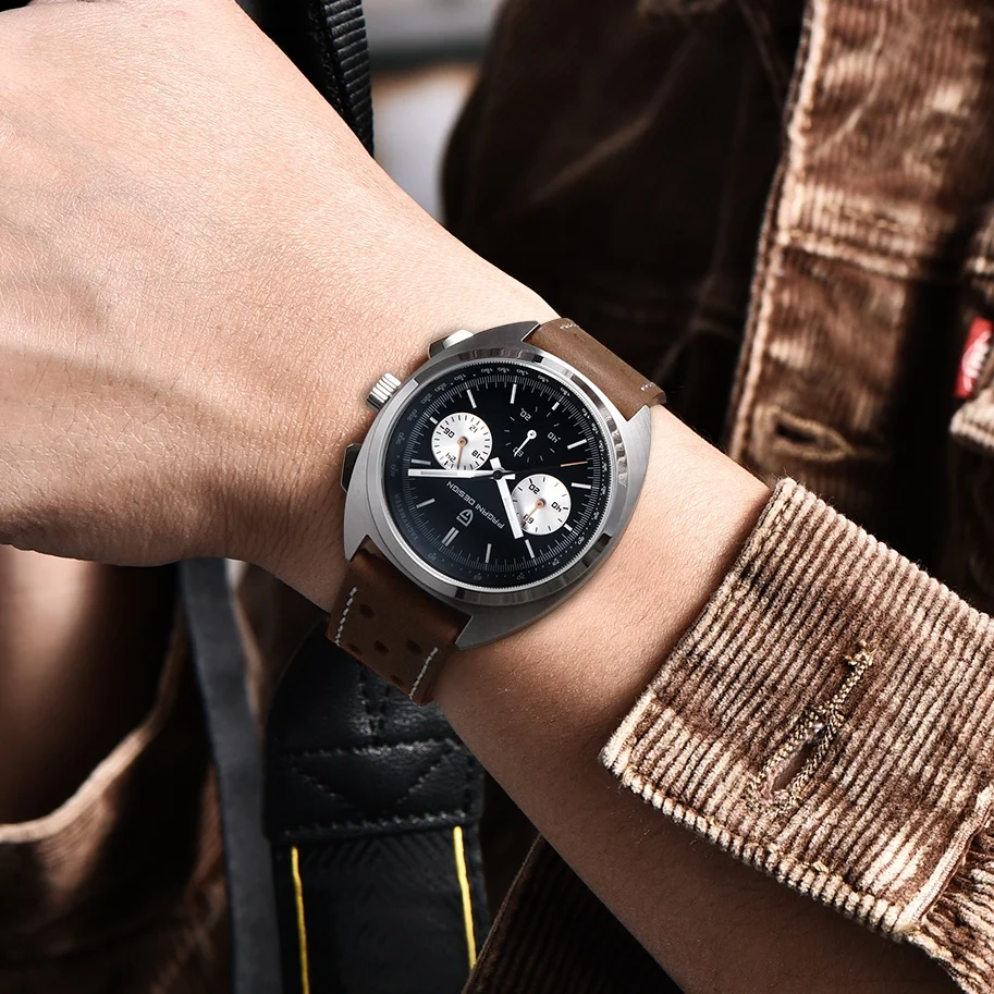 2026 New PAGANI DESIGN Quartz Panda Dial Watch Sapphire Luminous Waterproof Men Watch All Steel Japan Movt Luxury Chronograph view 5