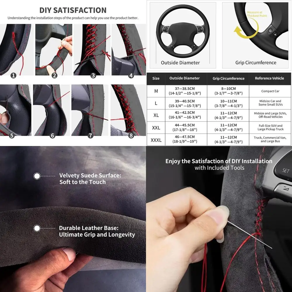 

Замшевый кожаный чехол на руль — сшитая пленка своими руками с иглой и нитью (несколько цветов ниток), дышащая воловья кожа, без S