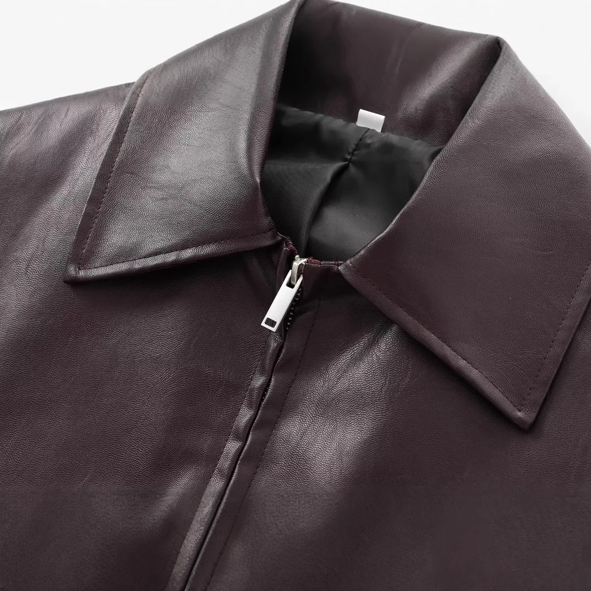 Outono inverno casual solto jaqueta de couro para mulheres estilo europeu americano atacado 5479240