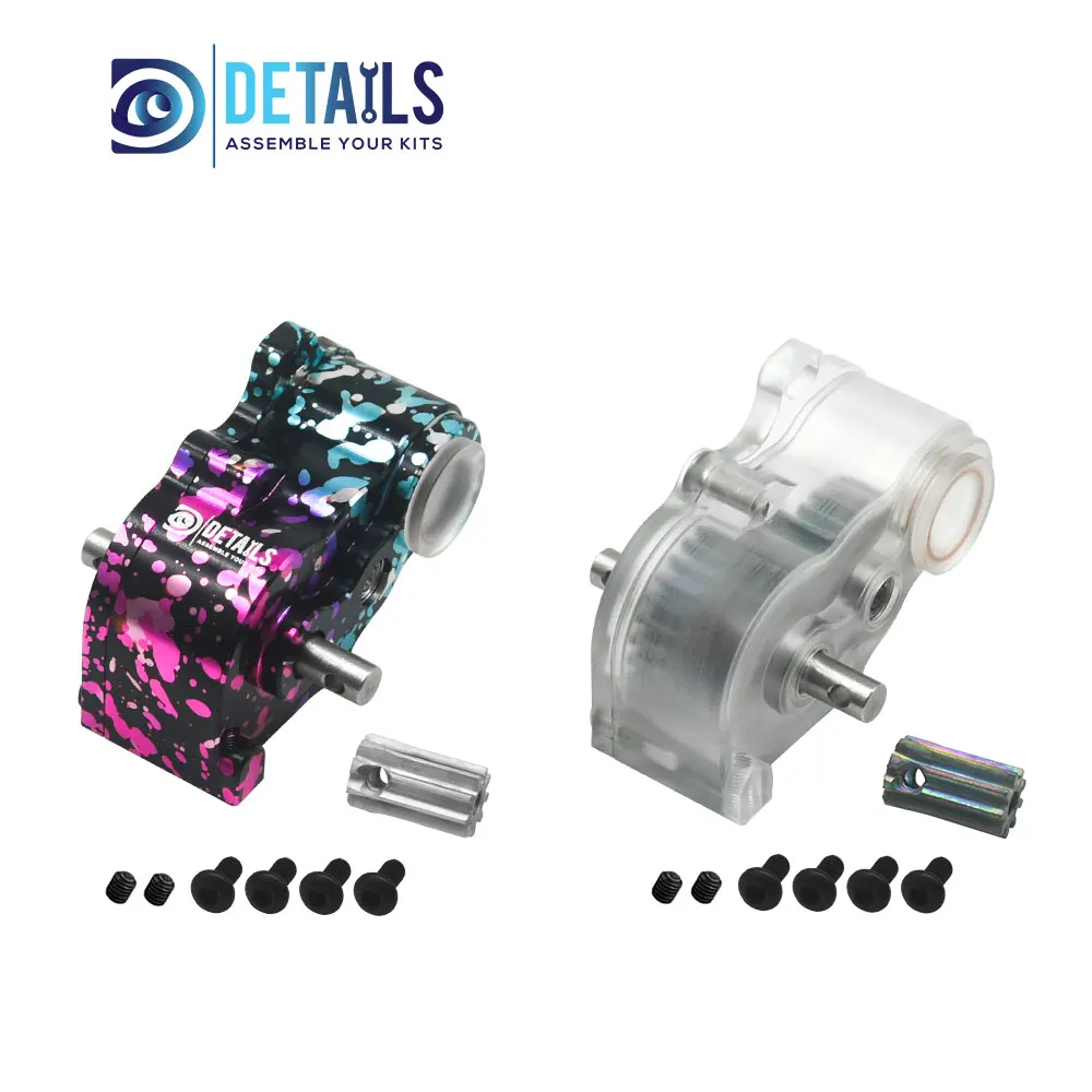 

Aluminum Rainbow Colored CNC Gear Box High Performance Gearbox for 1/10 RC Crawler Car Upgrade Parts
