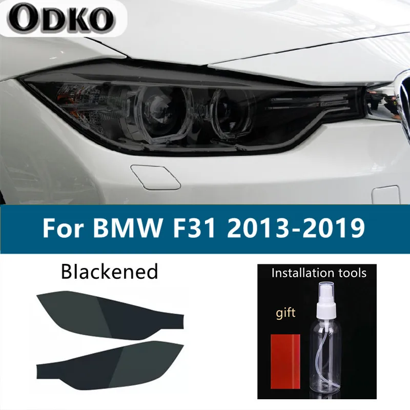 2 X For BMW 3 Series G20 G21 F30 F31 F34 Car Headlight Tint Black Protective Film Protection Transparent TPU Sticker Accessories