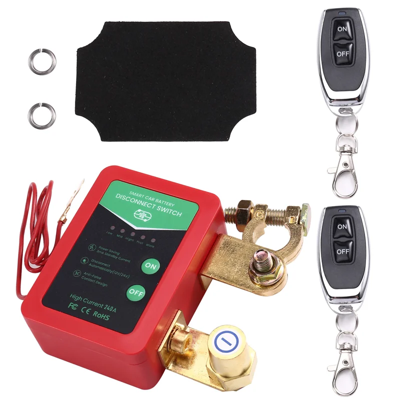 AB61-Smart 12V/24V 240A لمفتاح فصل بطارية السيارة، جهاز إيقاف التشغيل التلقائي لأنظمة بطارية قارب السيارة