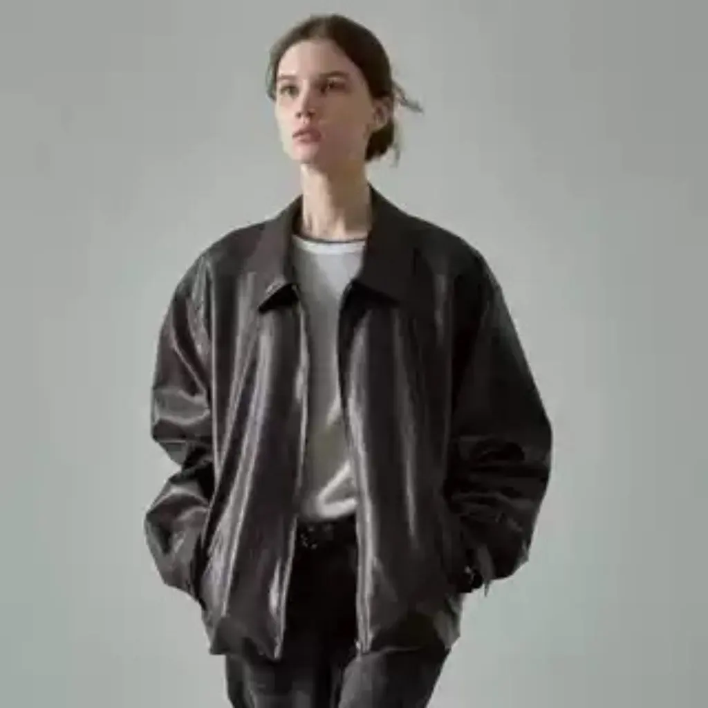Damen-Herbst-Lederjacke im K-Stil, High-End-Designer-Nische, lockerer, schlanker, kurzer Stil, oberer Oberbekleidungsmantel