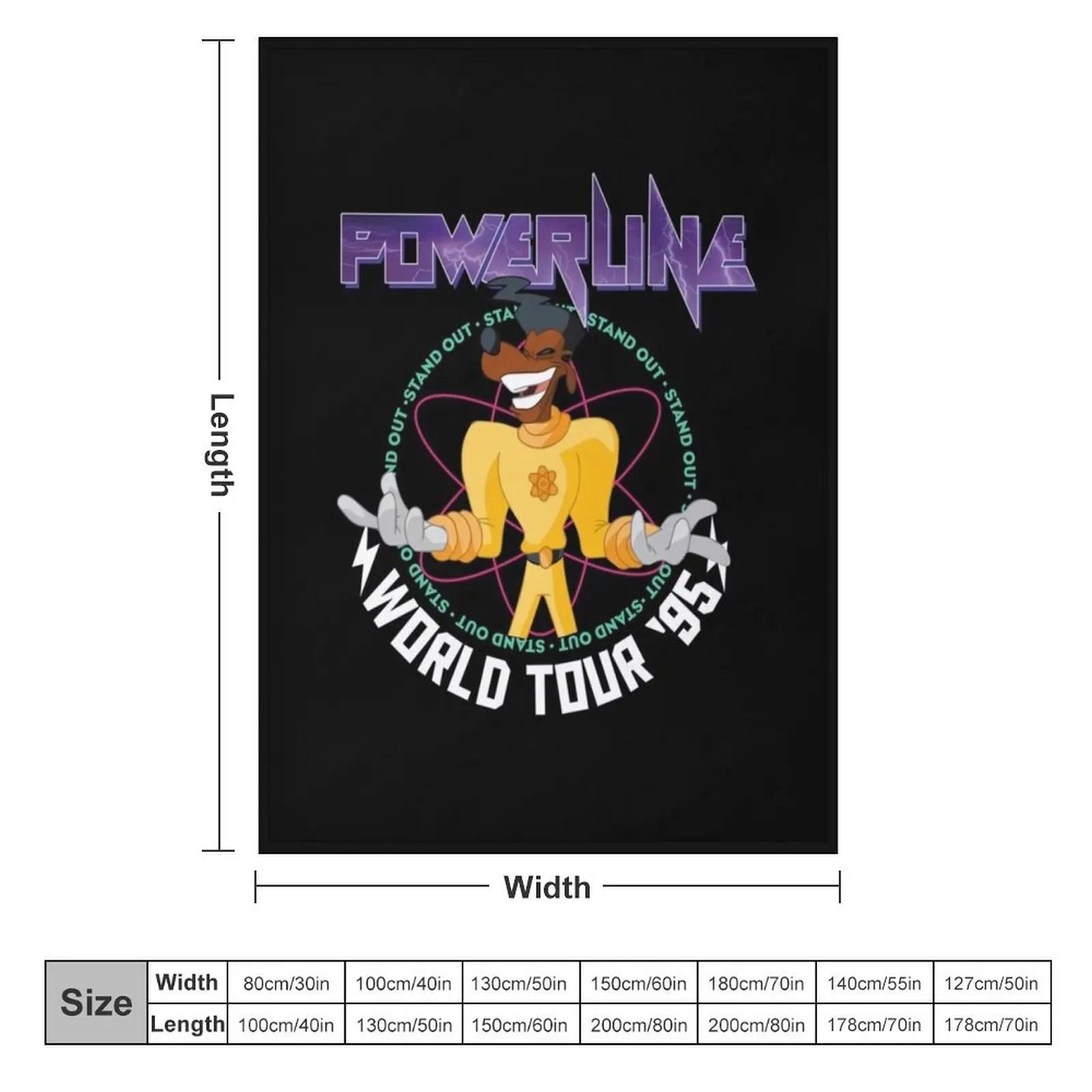 POWERLINE Gift For Fans, For Men and Women, Father Day, Family Day, Halloween Day, Thanksgiving, Christmas Day Throw Blanket