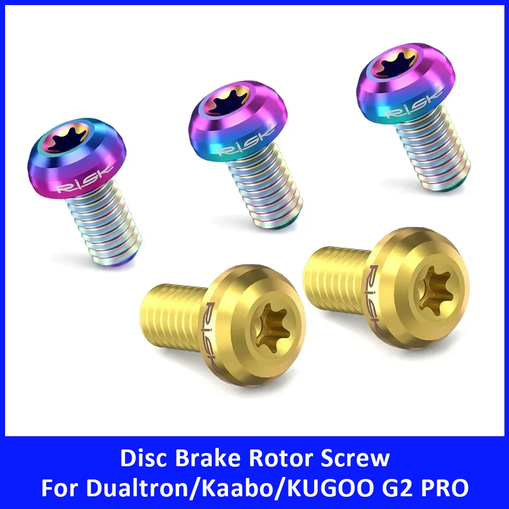 

M5X10 Titanium Disc Brake Rotor Screw for Dualtron Kaabo KUGOO G2 PRO Brake Rotor Fixing Bolt Electric Scooter Accessories Parts