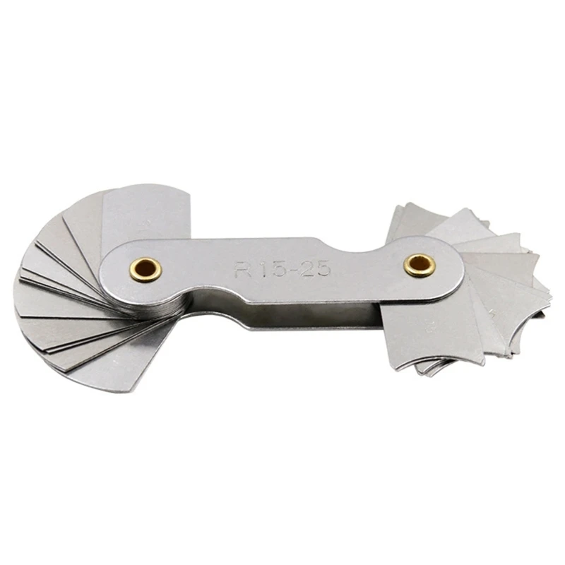 Arc Measuring Tool Radius- Fillet-Gauge Set Concave Convex Arc R1-6.5 / R7-14.5 / R15-25 for Tool and Die Makers Check