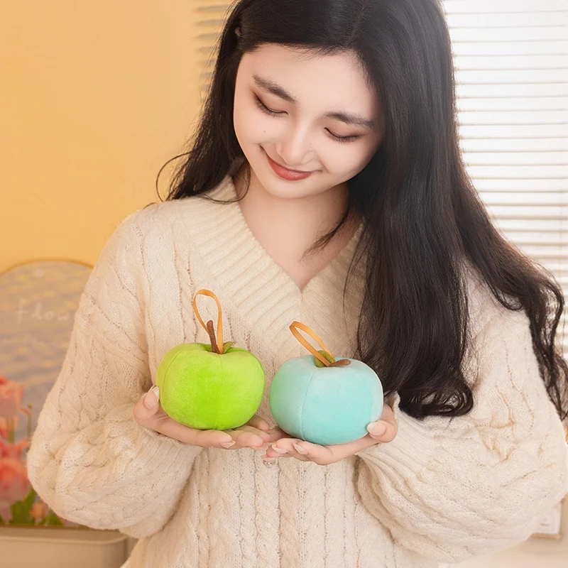 1 Stück 7 cm Plüsch-Apfel mit Schlaufe, kleines Obstkissen, 8 Farben, gefüllter Anhänger, Modeaccessoire, Geburtstagsgeschenk