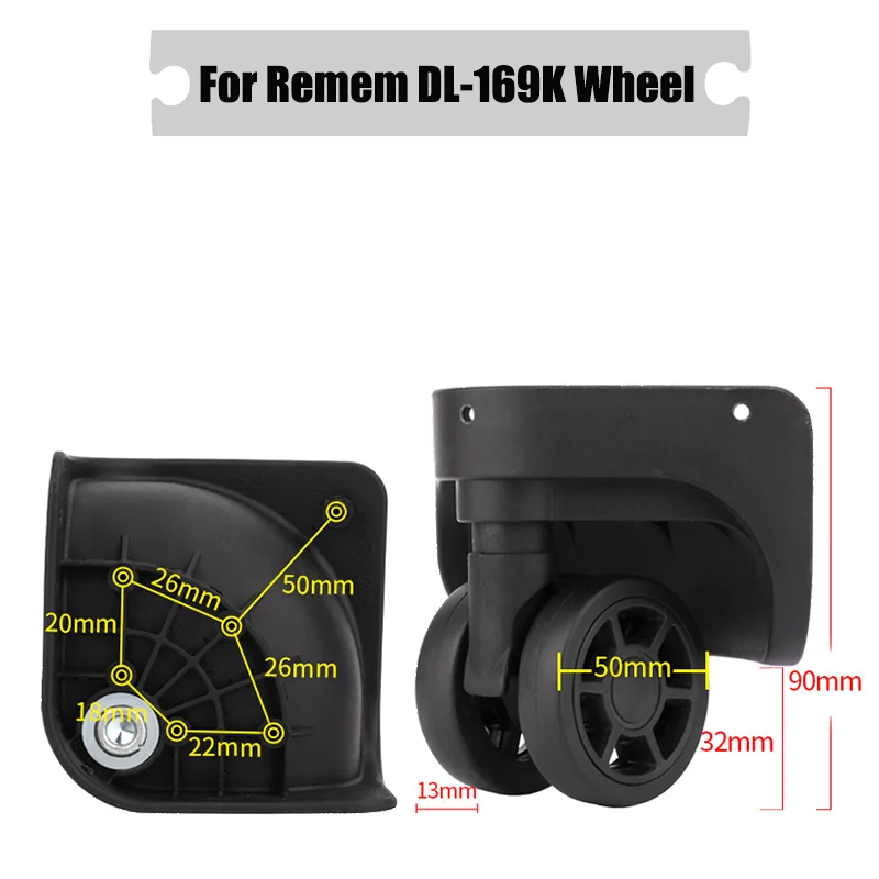 

Suitable For Remem DL-169K Universal Wheel Silent Wheel Luggage Anti-wear Wheels Replaceable Wheels Flexible Rotation Wheels