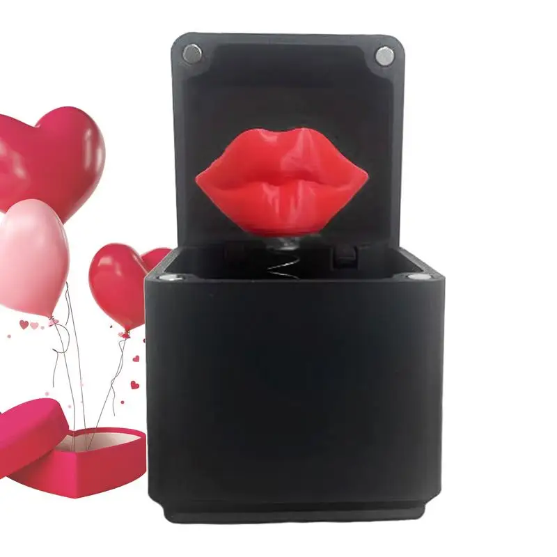 Valentines Pop up Gift Creative Red Lip in a Box Surprise Popup Gift Box Holiday Pranks Valentine Novelty Gift for Valentine's