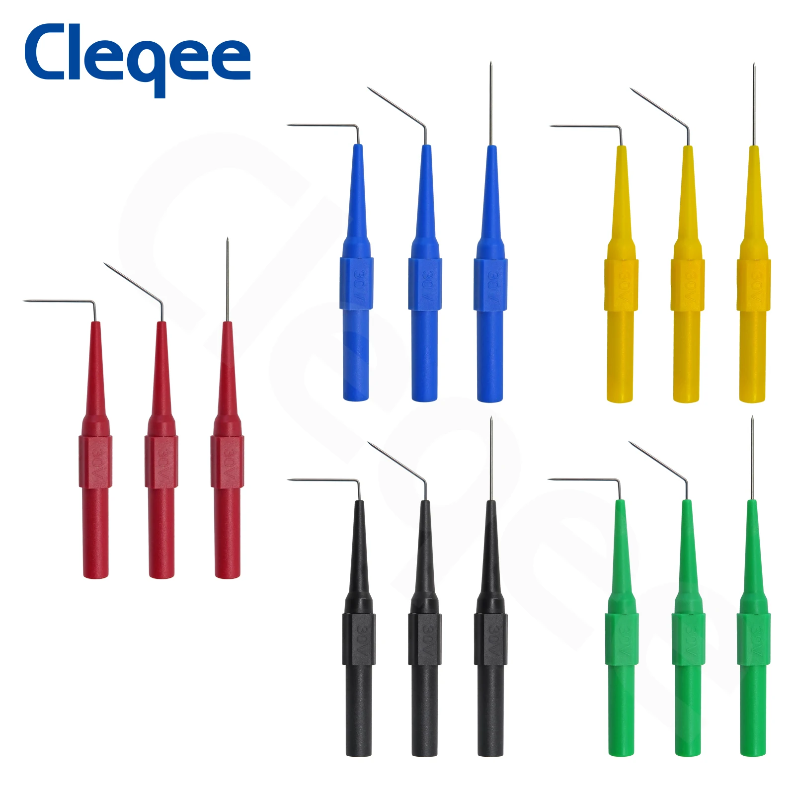 Cleqee P1920 Alligator clip to Banana plug test lead test probe connect to 4mm banana plug for electrical back probe kit