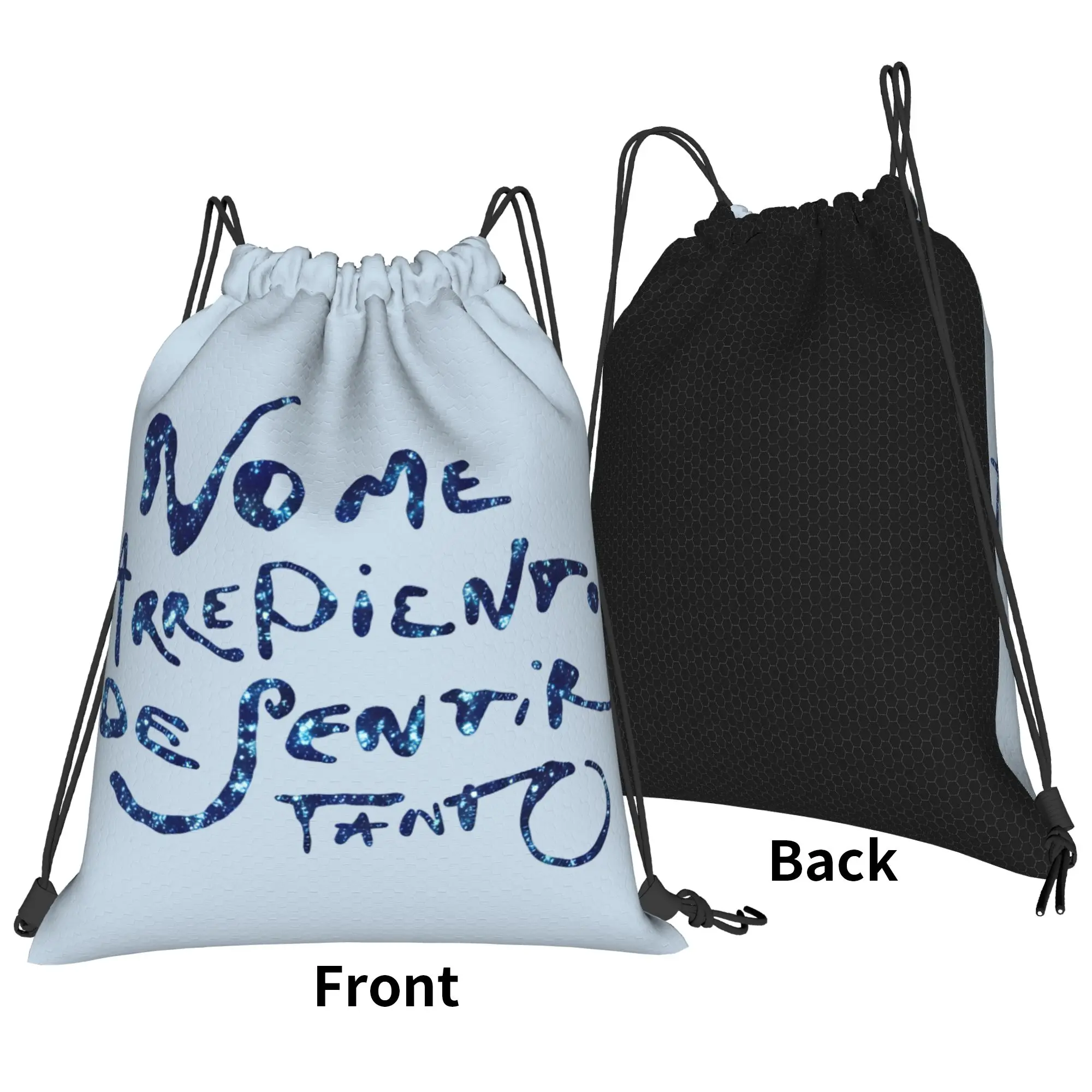 No Me Arrepiento De Sentir Tanto Drawstring Bag Karol G YSK Fashion Sports Backpacks For Unisex Foldable Sackpack String Bags