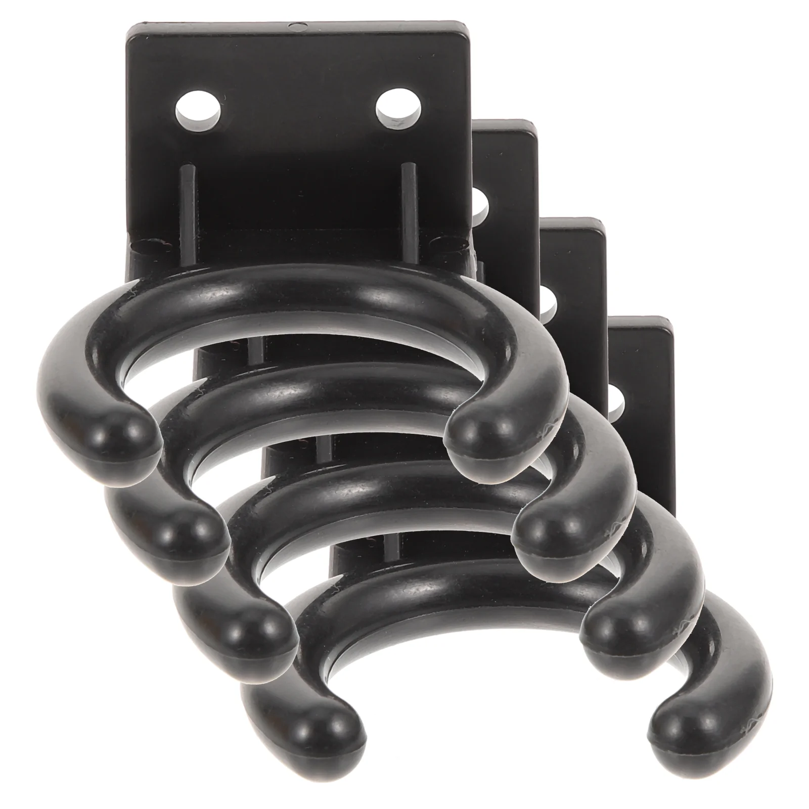 Soporte para auriculares, gancho para micrófono, estante de almacenamiento, varios soportes de montaje en pared, colgador KTV negro, 4 Uds.