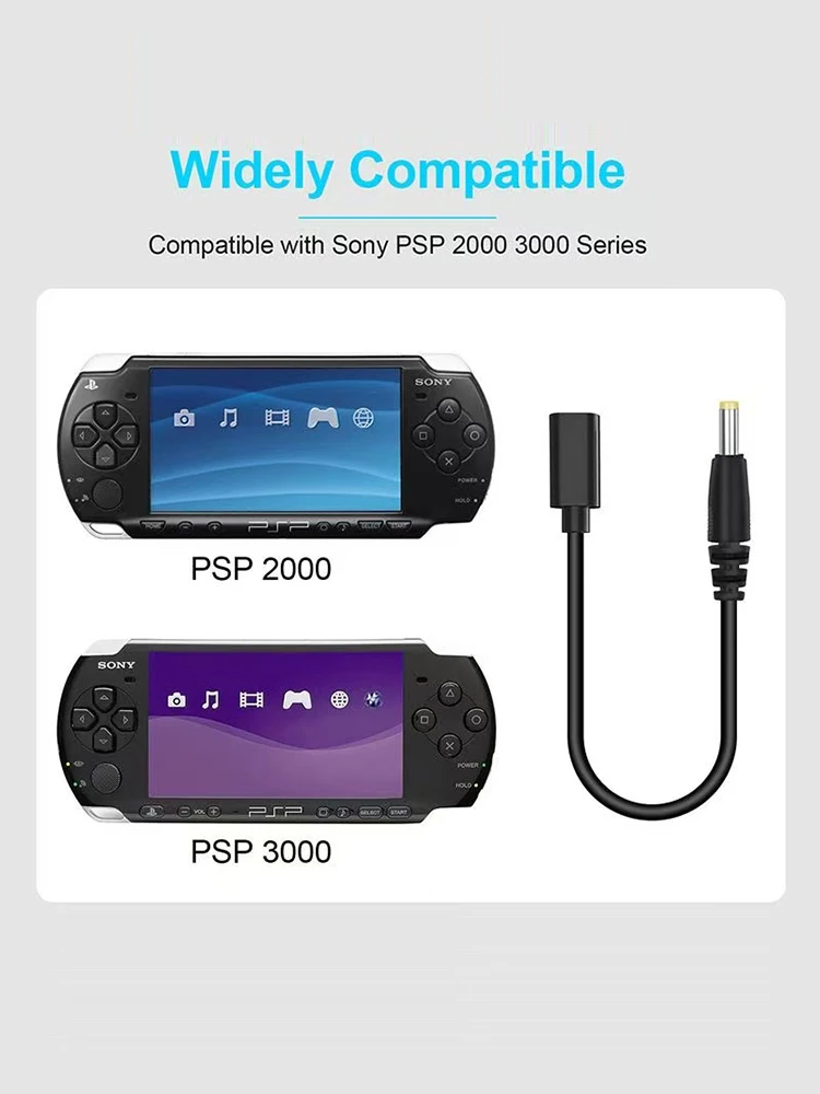 USB-C-Kabel für PSP1000 2000 3000 Controller Ladeadapter Typ C LED-Konvertierungskabel für Sony PSP 3000 Spielkonsole Stromkabel