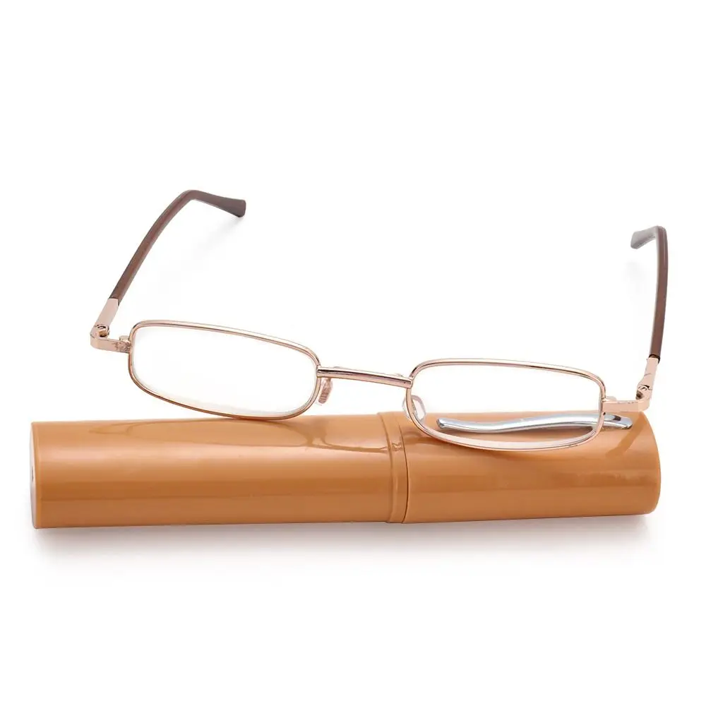 Óculos de Leitura Portáteis +1.0~+4.0 Slim Anti-luz Azul Leves para Homens e Mulheres com Estojo em Forma de Caneta