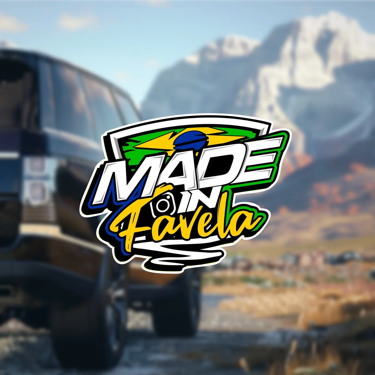 

1 шт., уличный стиль, зеленый, желтый, синий, белый, сделано в Favela, водонепроницаемая виниловая наклейка, наклейка для декора автомобиля, ноутбука