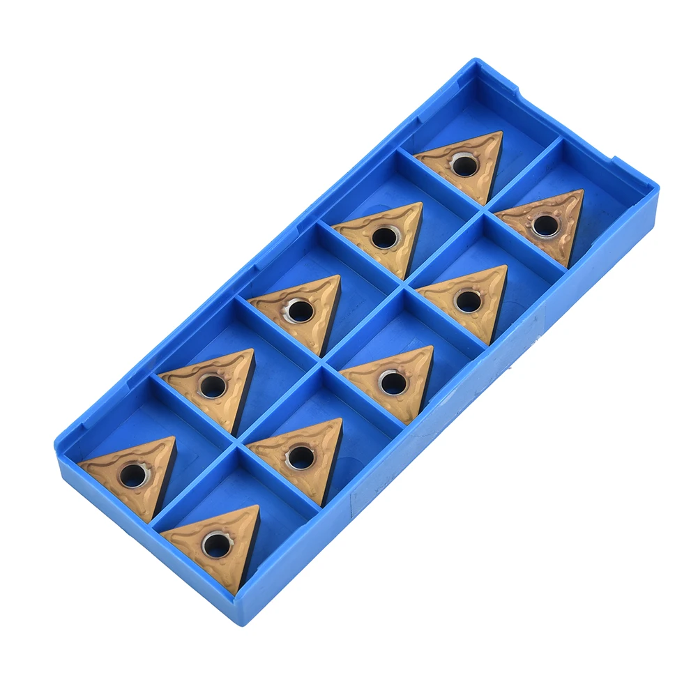 

HIGH QUALITY 16*5mm Tips Inserts 10pcs/Box Lathe Carbide Triangular Cutting Tools Kit Golden TNMG 160404 Hot Sale