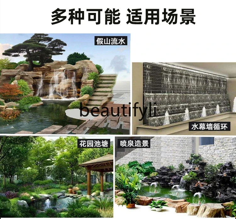 

ss C Fish pond pump high lift water curtain wall circulation high power submersible pump