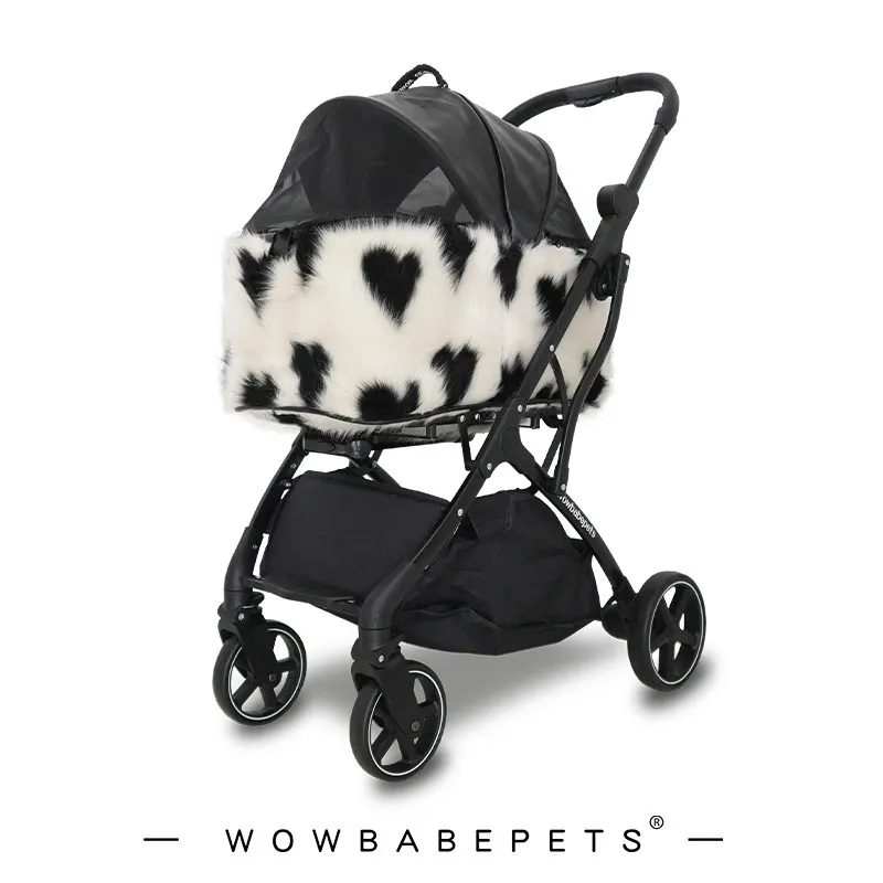 High-end lightweight foldable pet trolley dog baby cat trolley out small dog