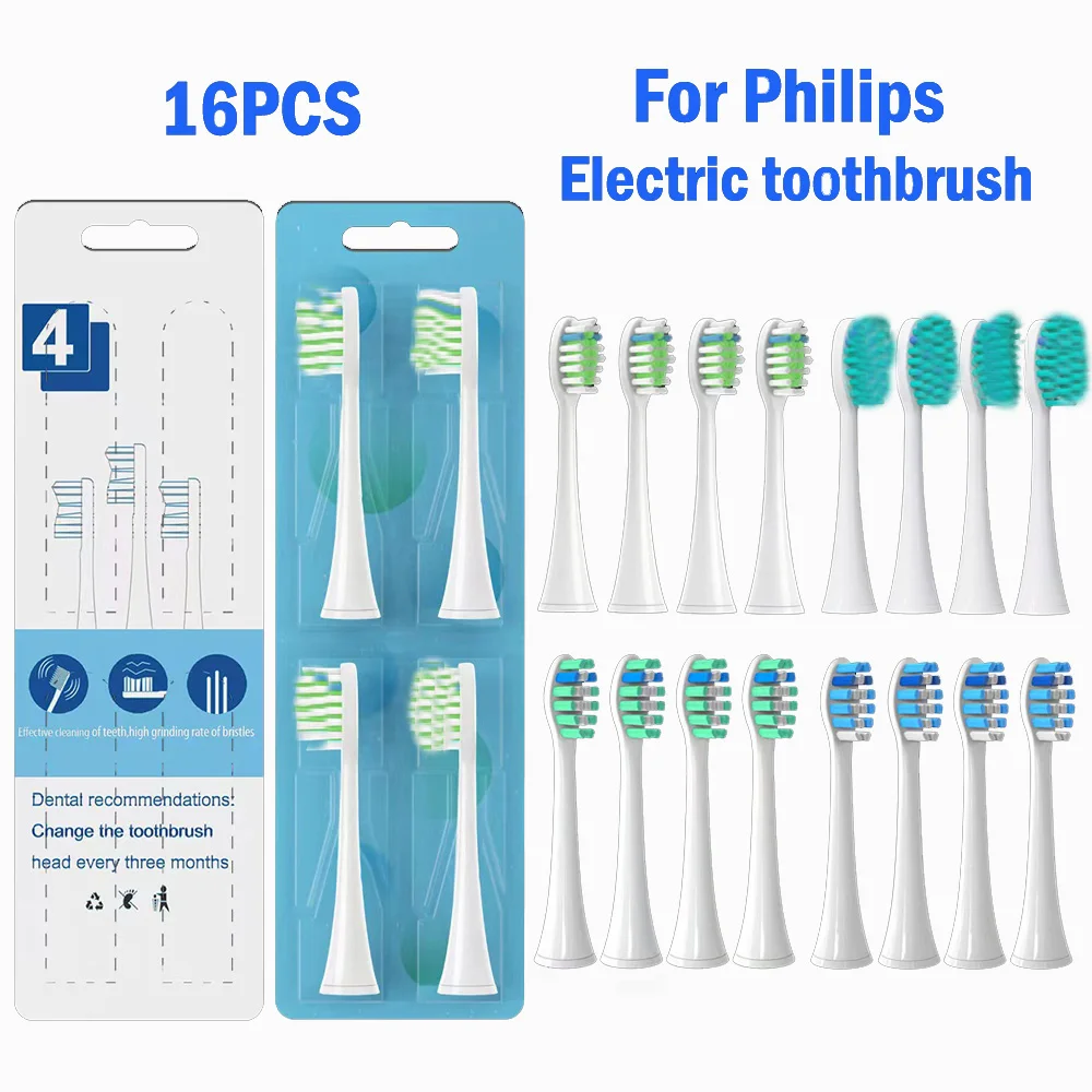 Cabeças de substituição da escova para Philips Sonic Toothbrush, Cabeça de escova, HX3, HX6, HX9 Series, HX3210, 3211, 6150, 6500, 6510, 6530, 9342, 6730