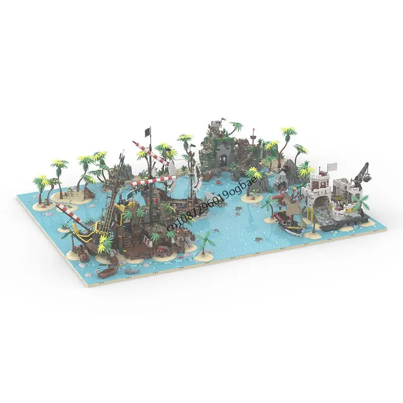 جديد 5794 قطعة القرون الوسطى في نهاية المطاف القراصنة Diorama نموذج عرض DIY الأفكار الإبداعية لعب اطفال التجمع لغز هدية عيد ميلاد MOC-10320 #5