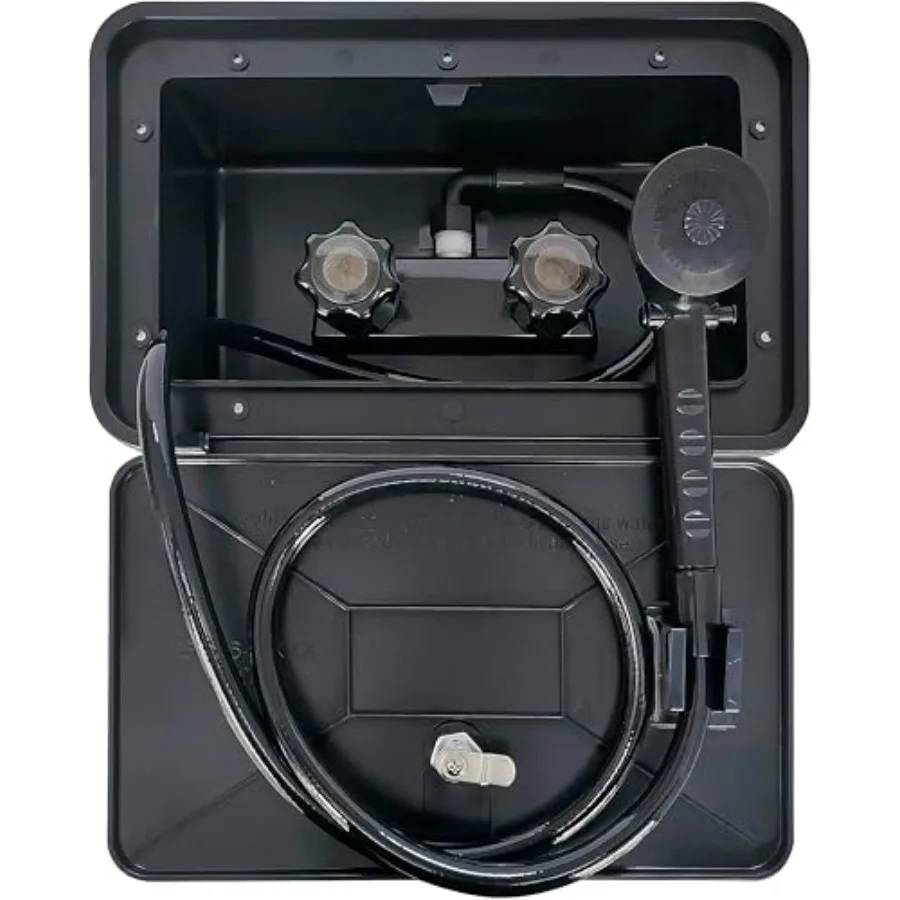 RV Exterior Shower Box Outdoor Camper Trailer Shower Kit with Shower Shower Head and Hose wall box portable use for Camper Van