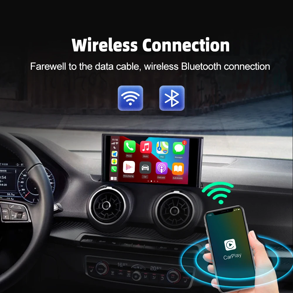 Carlinkit 5.0 4.0 3.0 Carplay Wireless Adapter Wired To Wireless Apple Car Play Box for Citroen C3 C4 C5 C6 Berlingo Aircross