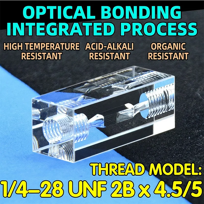 5/2.5mm Dual Optical Path Quartz Flow Cuvette 125ul Four-sided Transparent Fluorescence Cell