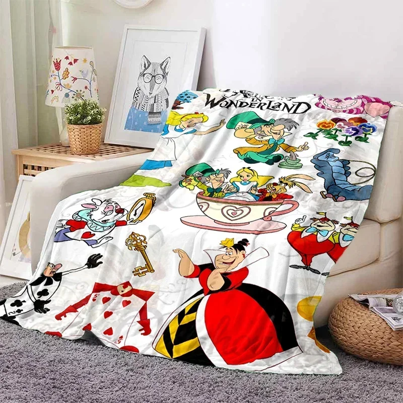 Cartoon 29 Style Alice in Wonderland Cheshire Cat Soft Flannel Blanket for Bed Bedroom Sofa Picnic,Throw Blanket for Outdoors 3D