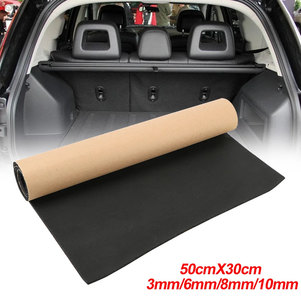 Car Sound Proofing Deadening Mat 3/6/8/10mm Thickness 50x30cm Car Truck Sound Insulation Cotton Heat Closed Cell Foam