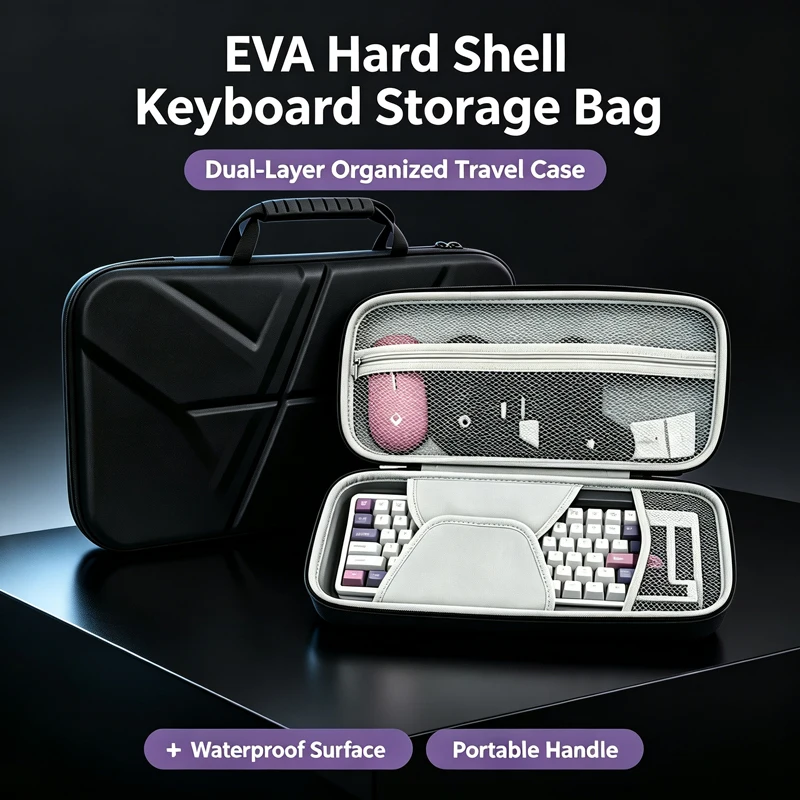 Protable Keyboard Storage Bag Large Capacity Mechanical Keyboard Bag 98 Thickened Fabric Waterproof Protect Bag