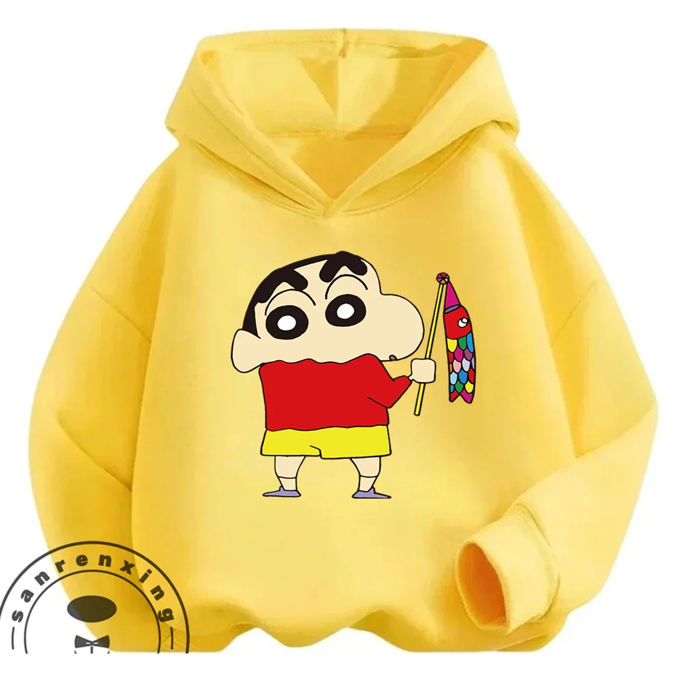 Fashion Hot Cartoon Hoodie Cute Casual Autumn Winter Hooded Kids Shirt Crayon Shin Chan 3 14 Years