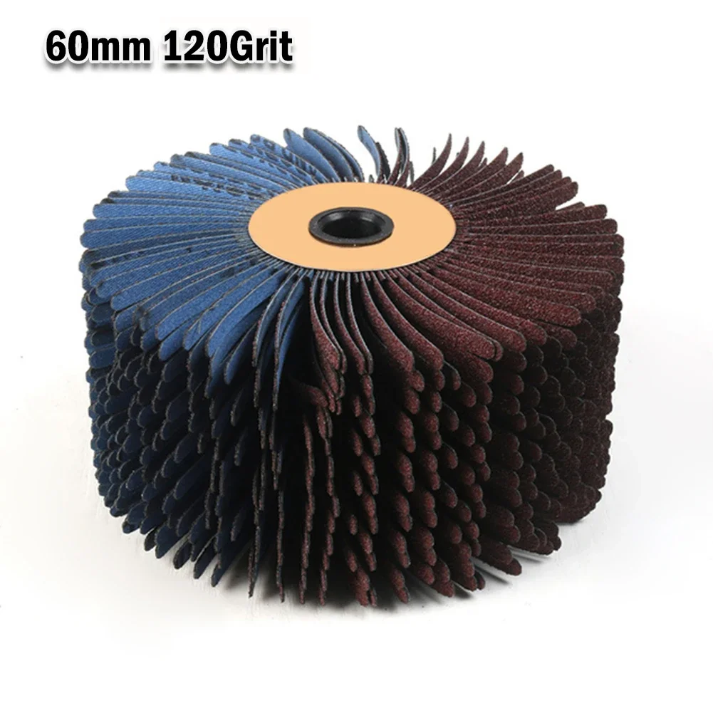

118×60mm 120-600 Grit Abrasives Wire Drum Wood Burnishing Polishing Wheel Brush Cloth Sanding Grinding Groove Mop Buffing Pad