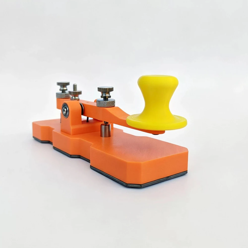 Manual Telegraph Key ABS-GF 3D Printed Engineering Material PETG Keycap Stainless Steel Base 160x52x65mm