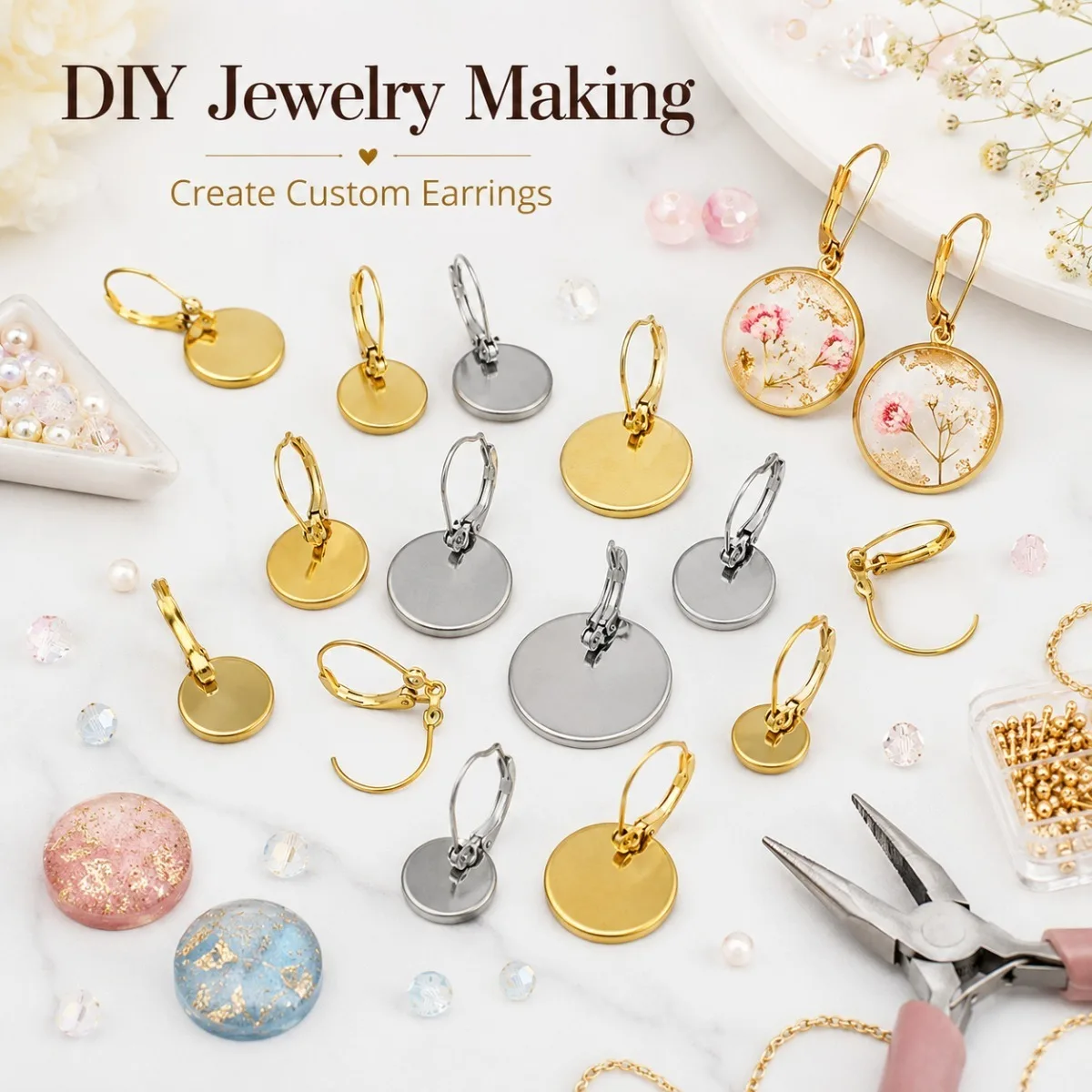 6-25mm Stainless Steel Welded Discs Gold/Silver for Handmade DIY Jewelry Clasps Bracelets Necklaces Links and Accessories