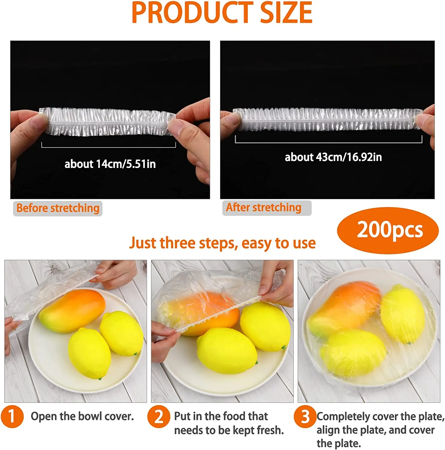 100/300 قطعة غطاء فيلم حفظ الطازجة القابل للتصرف لا رائحة المنزلية الغذاء الصف الطازجة حفظ غطاء أوعية البولي ايثيلين فيلم حفظ الطازجة