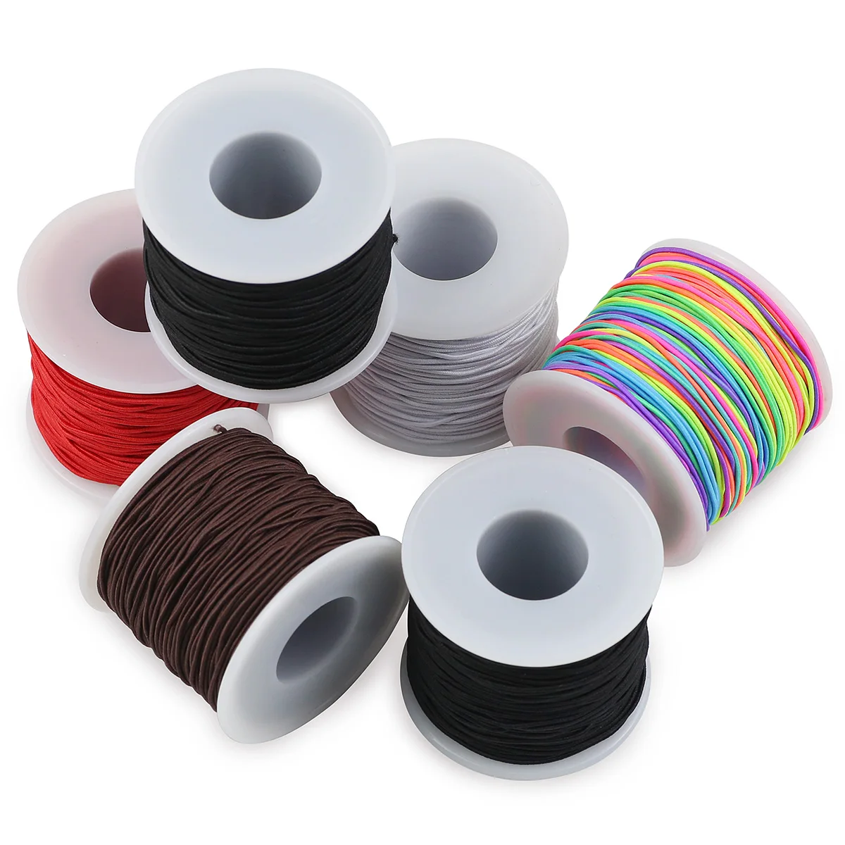 1 rotolo di corda elastica per perline arcobaleno, corda di filo per artigianato elastico colorato per gioielli fai da te che fanno forniture per