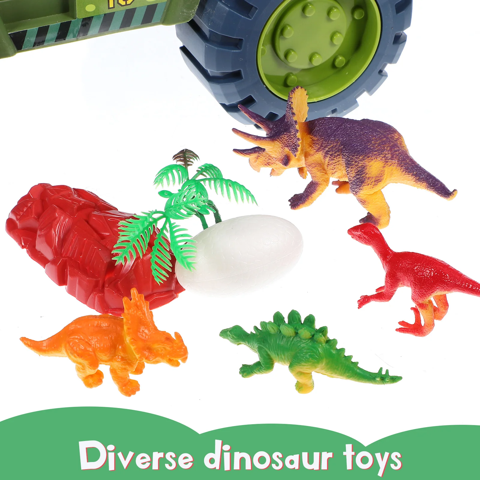 Carros de brinquedo dinossauro dos desenhos animados animais brinquedos crianças para meninos transporte veículo caminhão tiranossauro criança