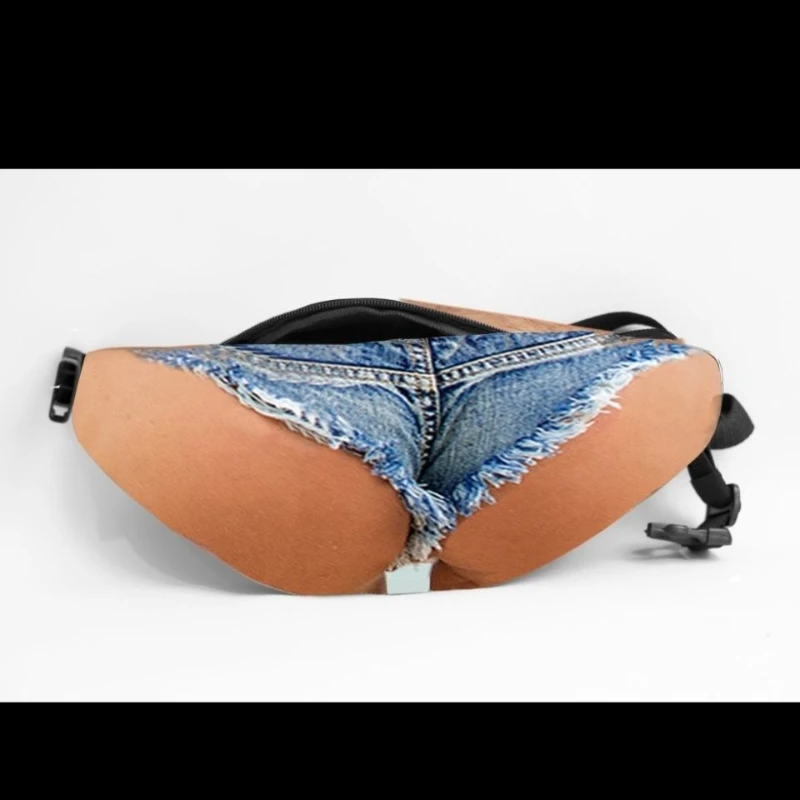 Creative simulation belly fanny pack belly funny belly bag