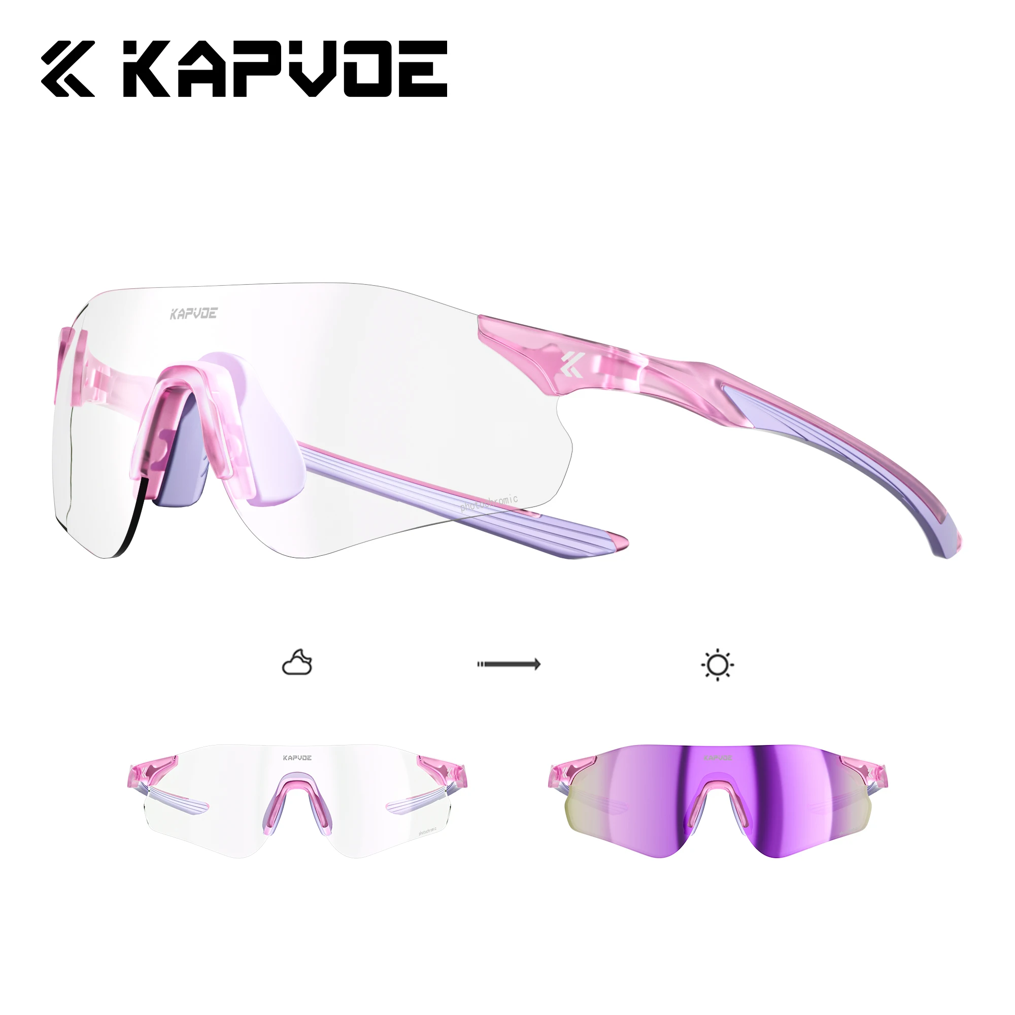 AliExpress kapvoe Kapvoe Men Photochromic Running Sunglasses Women Cycling Glasses Bike Glasses UV400 Bike Eyewear MTB Sports Bicycle Goggles 2026