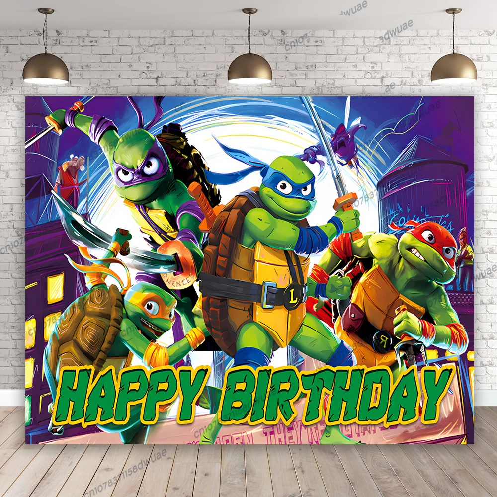 

Teenage Mutant Ninja Turtles Birthday Party Photo Backdrop Baby Shower Photo Background Party Photography Backdrop